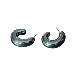 Glossy Chunky Hoop Earrings