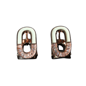 Modern Oval Cutout Stud Earrings