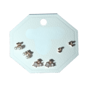 Pearl, Crystal & Minimal Stud Earring Set (Pack of 3)