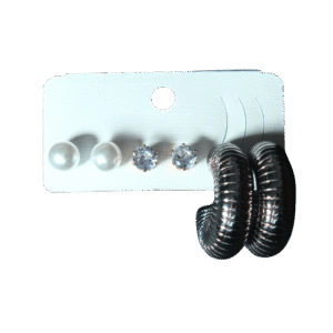 Pearl, Crystal Stud & Hoop Earring Set (Pack of 3)